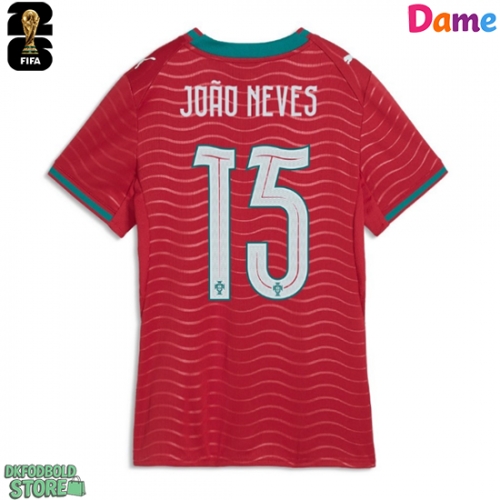 Portugal Joao Neves #15 Replika Hjemmebanetrøje Dame VM 2026 Kortærmet